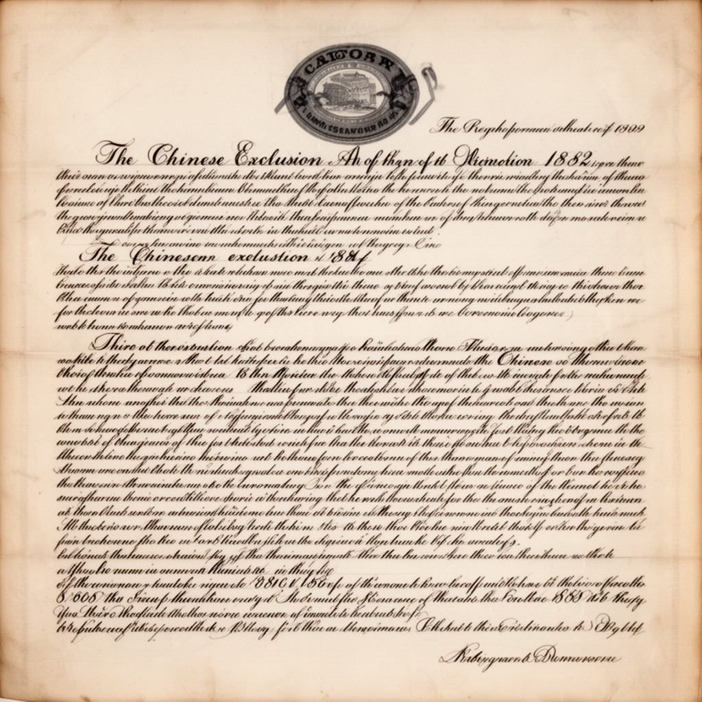 AI-generated illustration of Chinese Exclusion Act of 1882