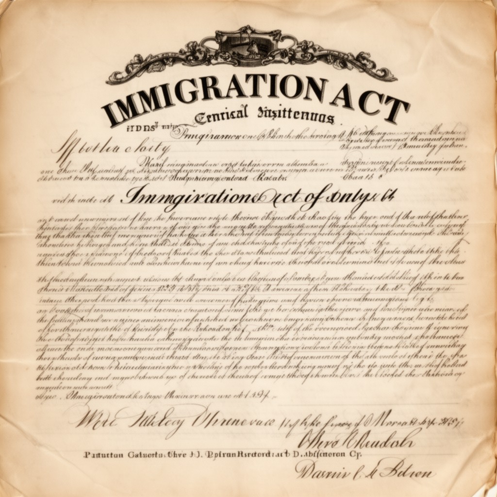 AI-generated illustration of Immigration Act of 1917