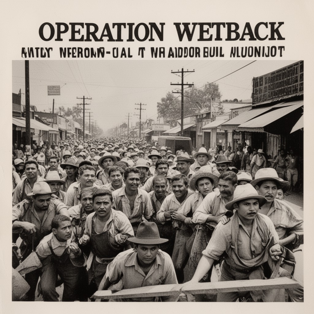 AI-generated illustration of Operation Wetback
