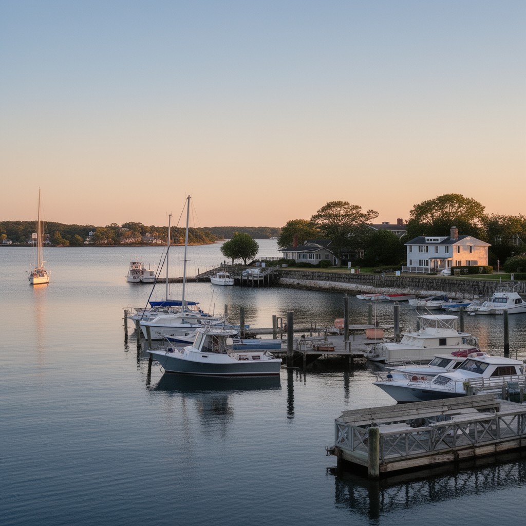 AI-generated illustration of Hyannis Port Harbor