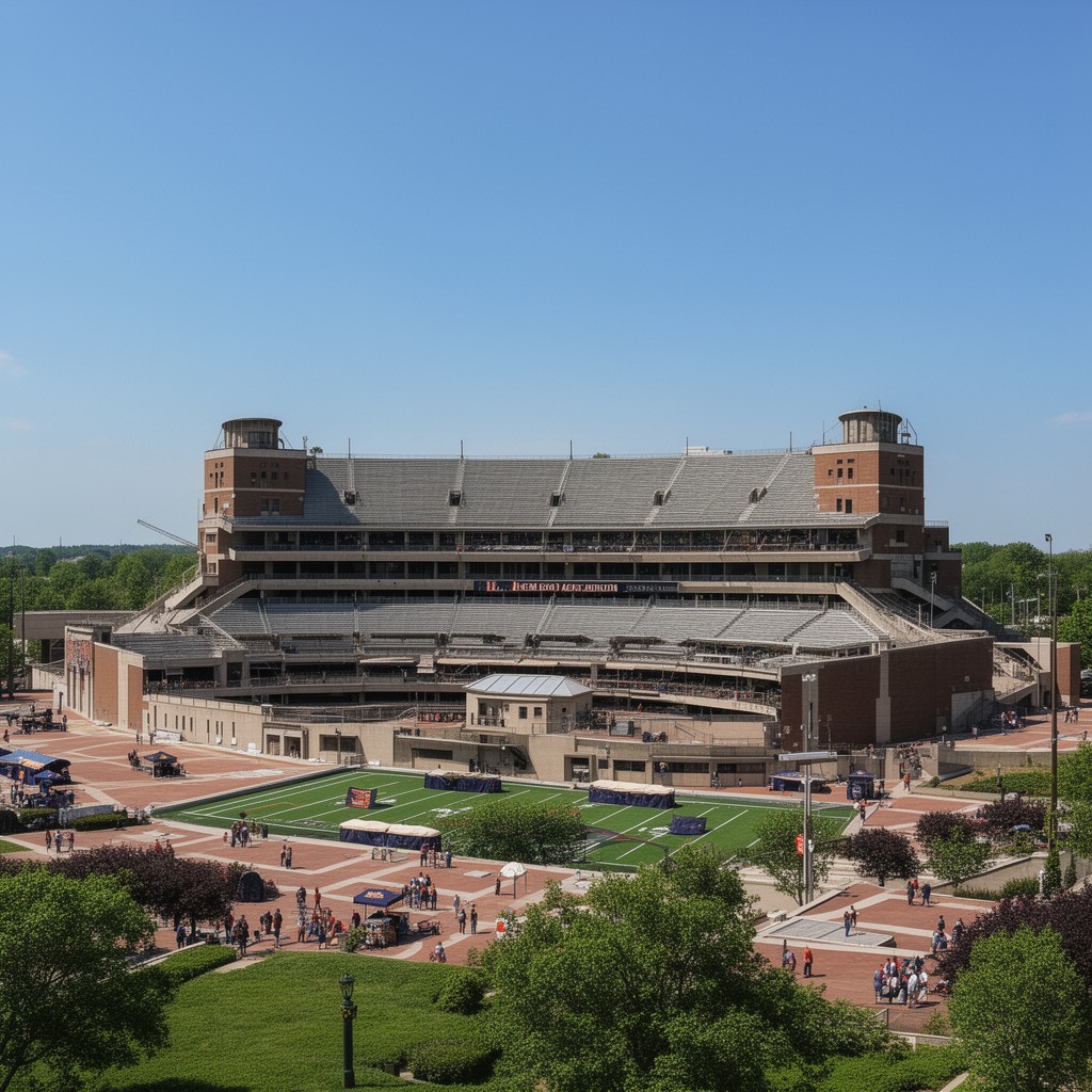 AI-generated illustration of Memorial Stadium