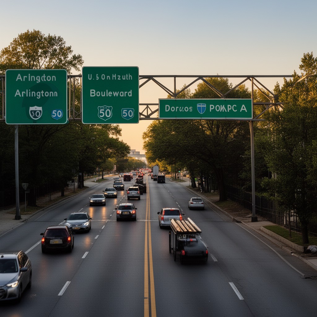 AI-generated illustration of Arlington Boulevard
