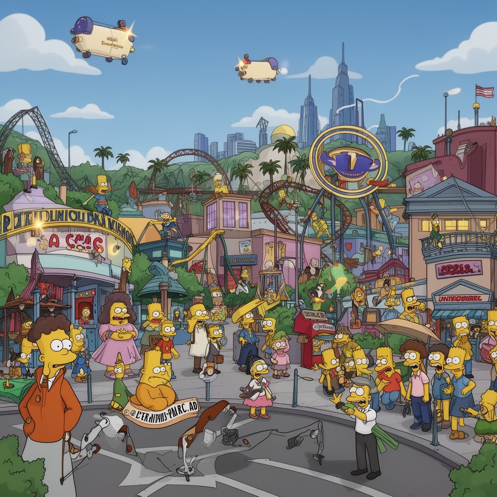 AI-generated illustration of Springfield, U.S.A.