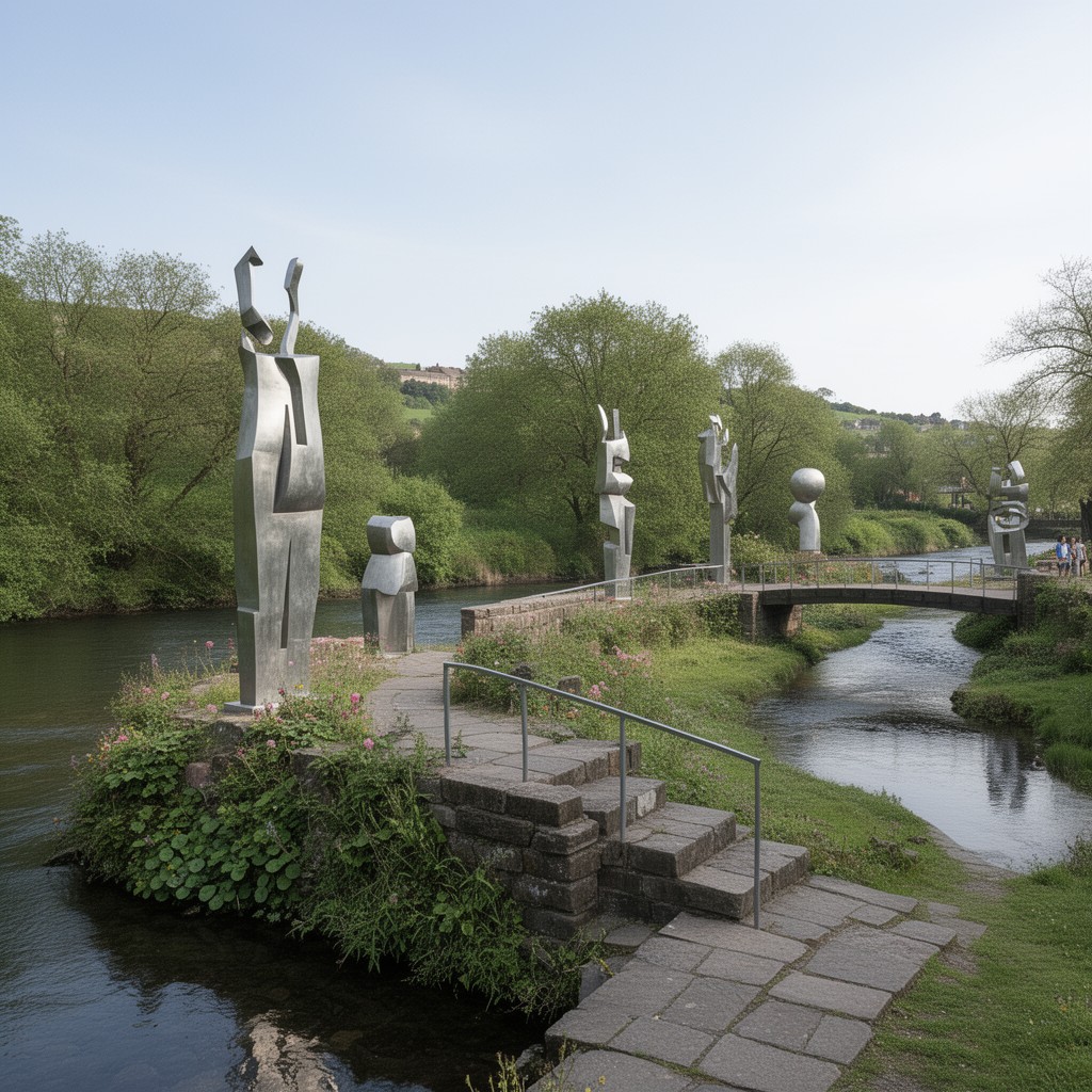 AI-generated illustration of Irwell Sculpture Trail