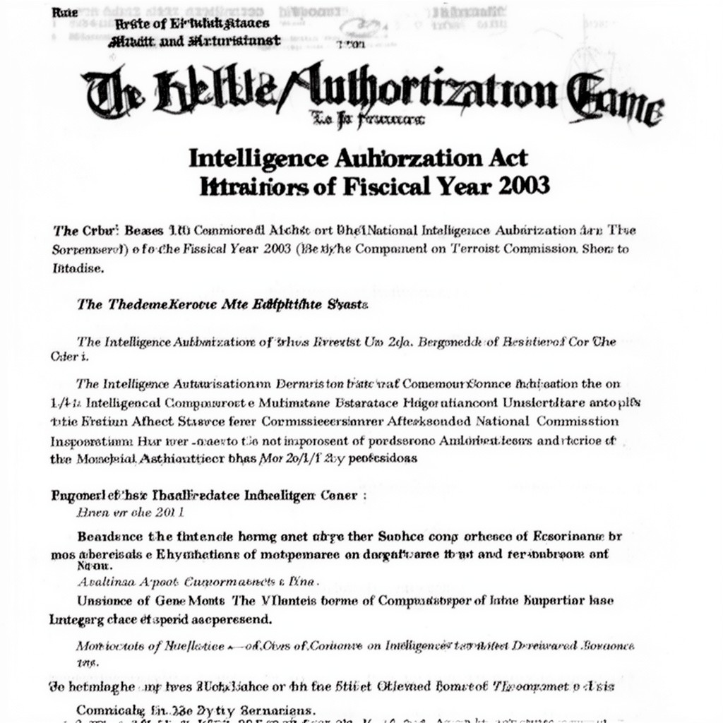 AI-generated illustration of Intelligence Authorization Act for Fiscal Year 2003