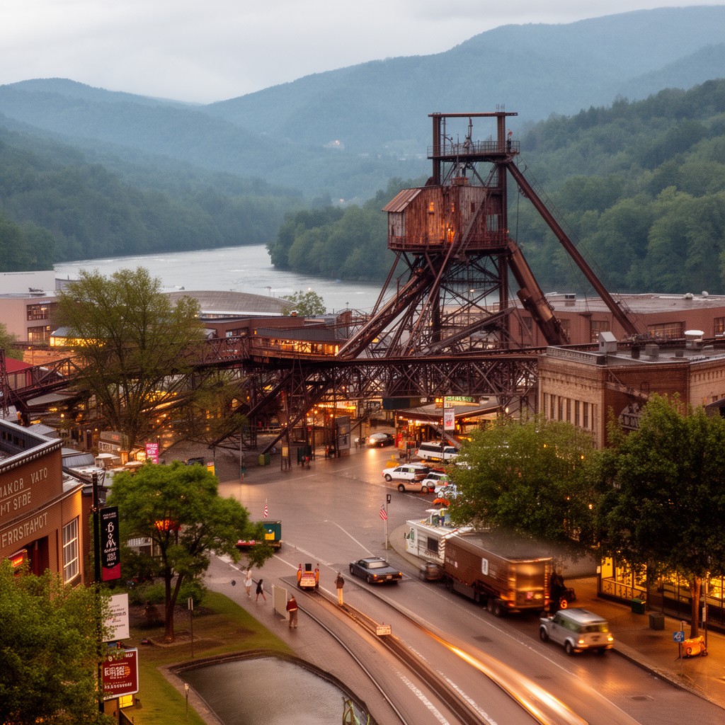 AI-generated illustration of Beckley, West Virginia