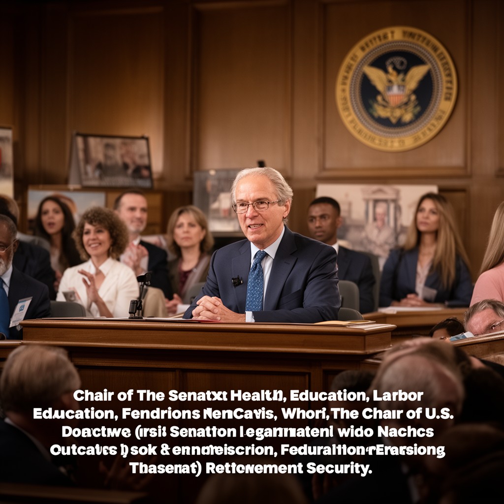 AI-generated illustration of Chair of the Senate Health, Education, Labor, and Pensions Committee