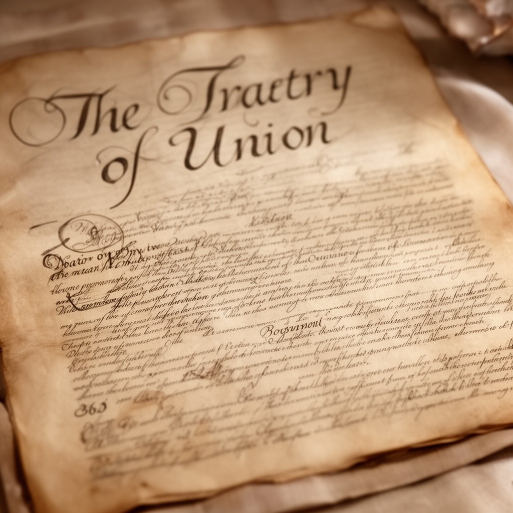 AI-generated illustration of Treaty of Union 1706