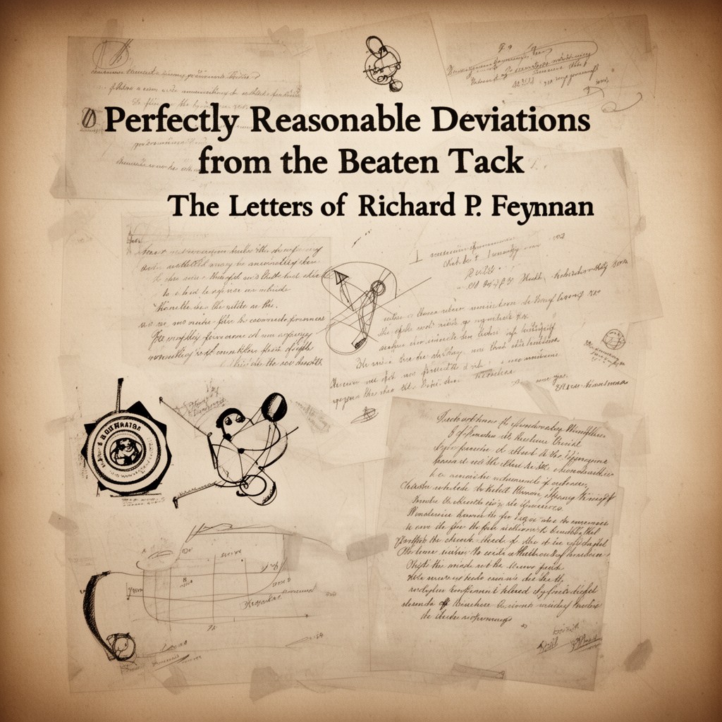 AI-generated illustration of Perfectly Reasonable Deviations from the Beaten Track: The Letters of Richard P. Feynman