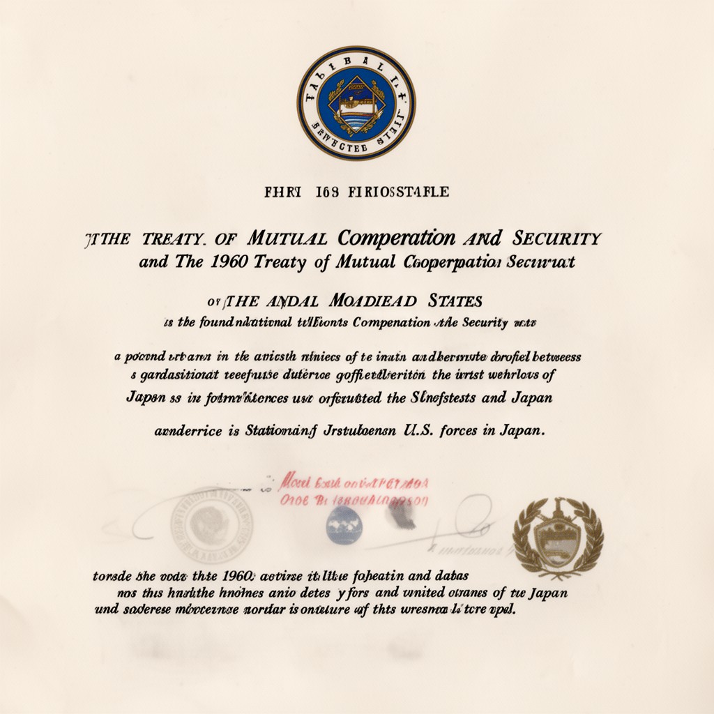 AI-generated illustration of 1960 Treaty of Mutual Cooperation and Security