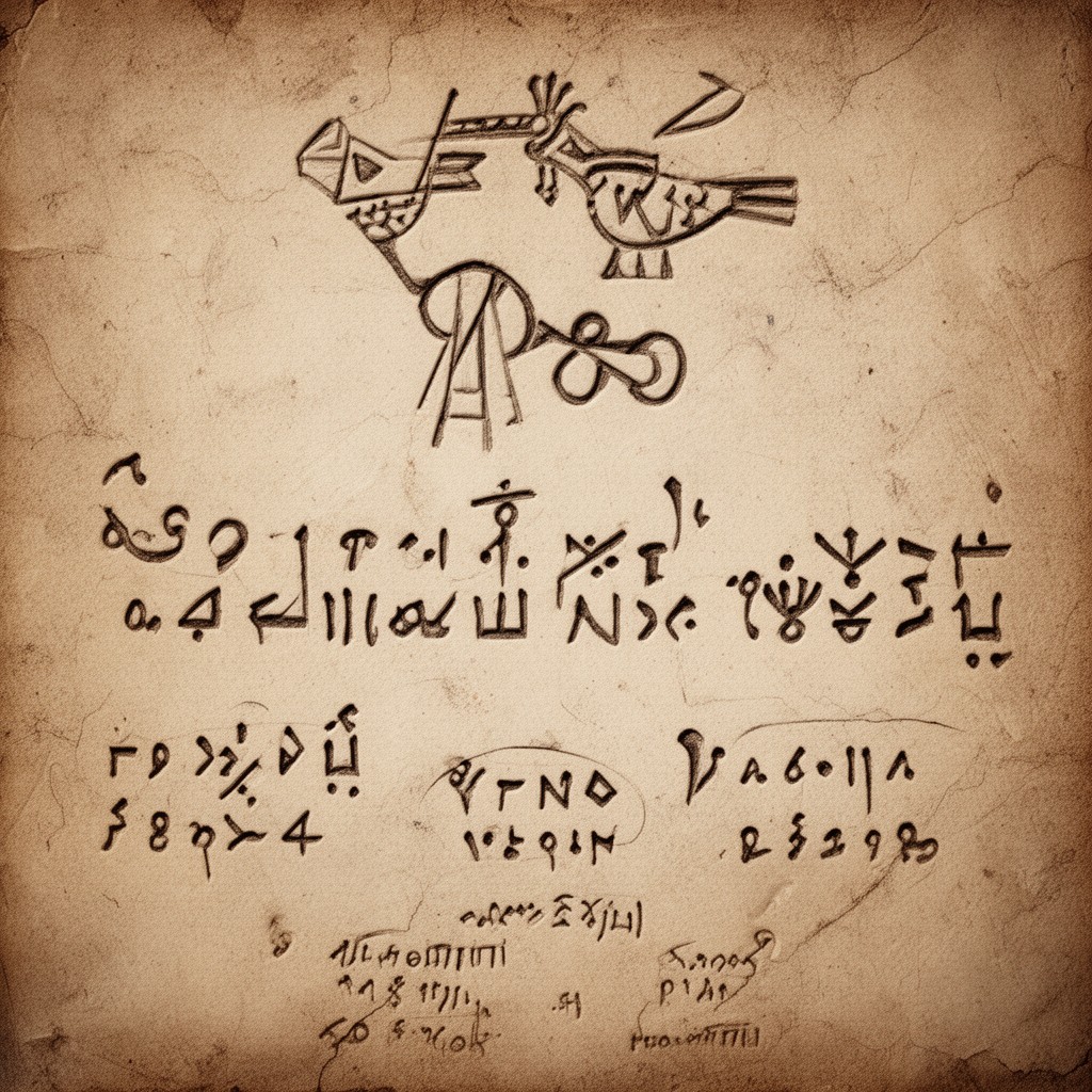 AI-generated illustration of Phoenician language
