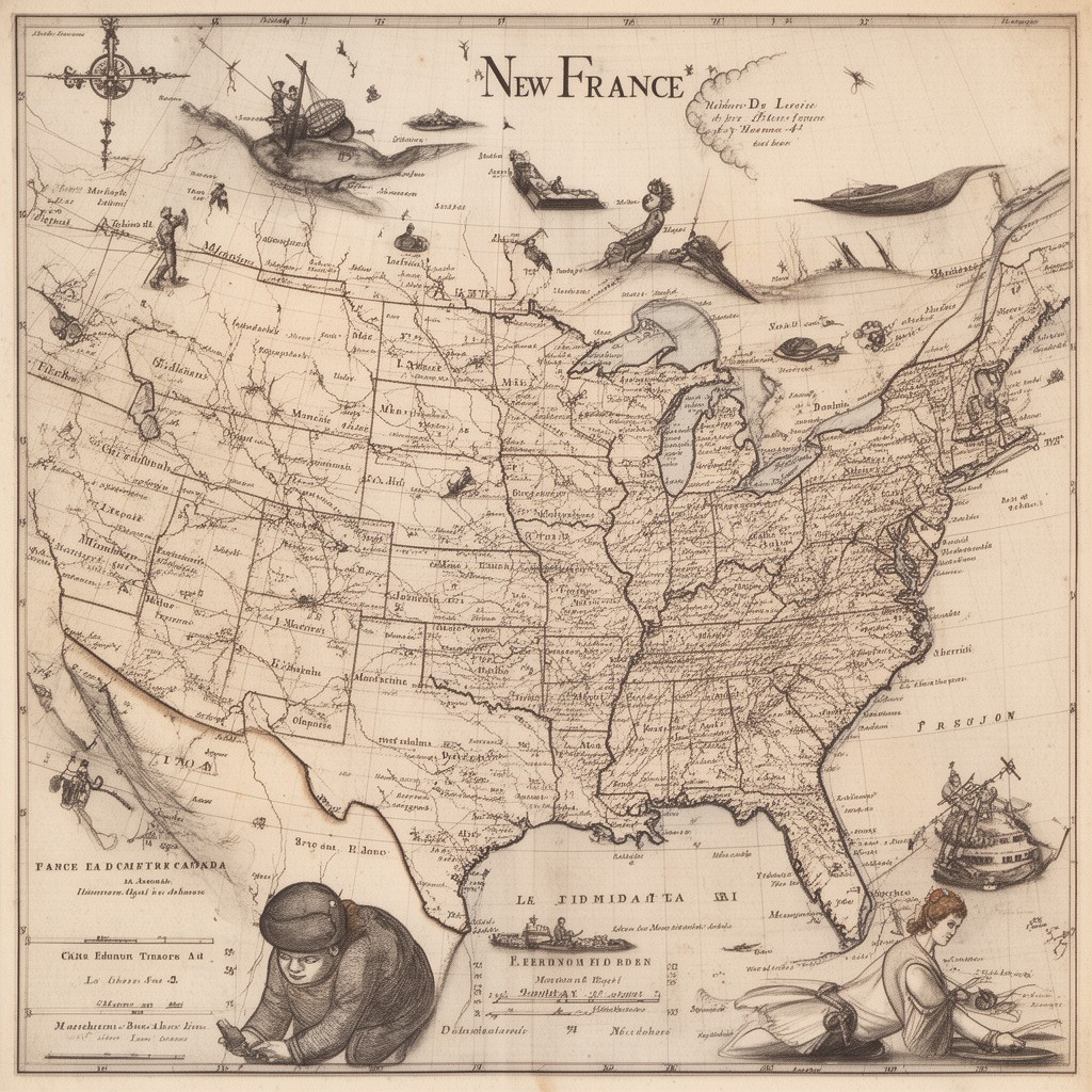 AI-generated illustration of New France