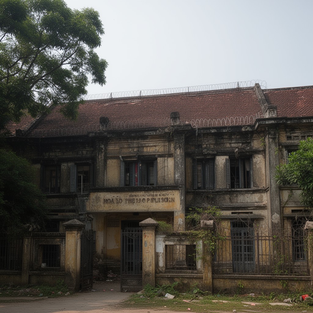 AI-generated illustration of Hoa Lo Prison (historic site)