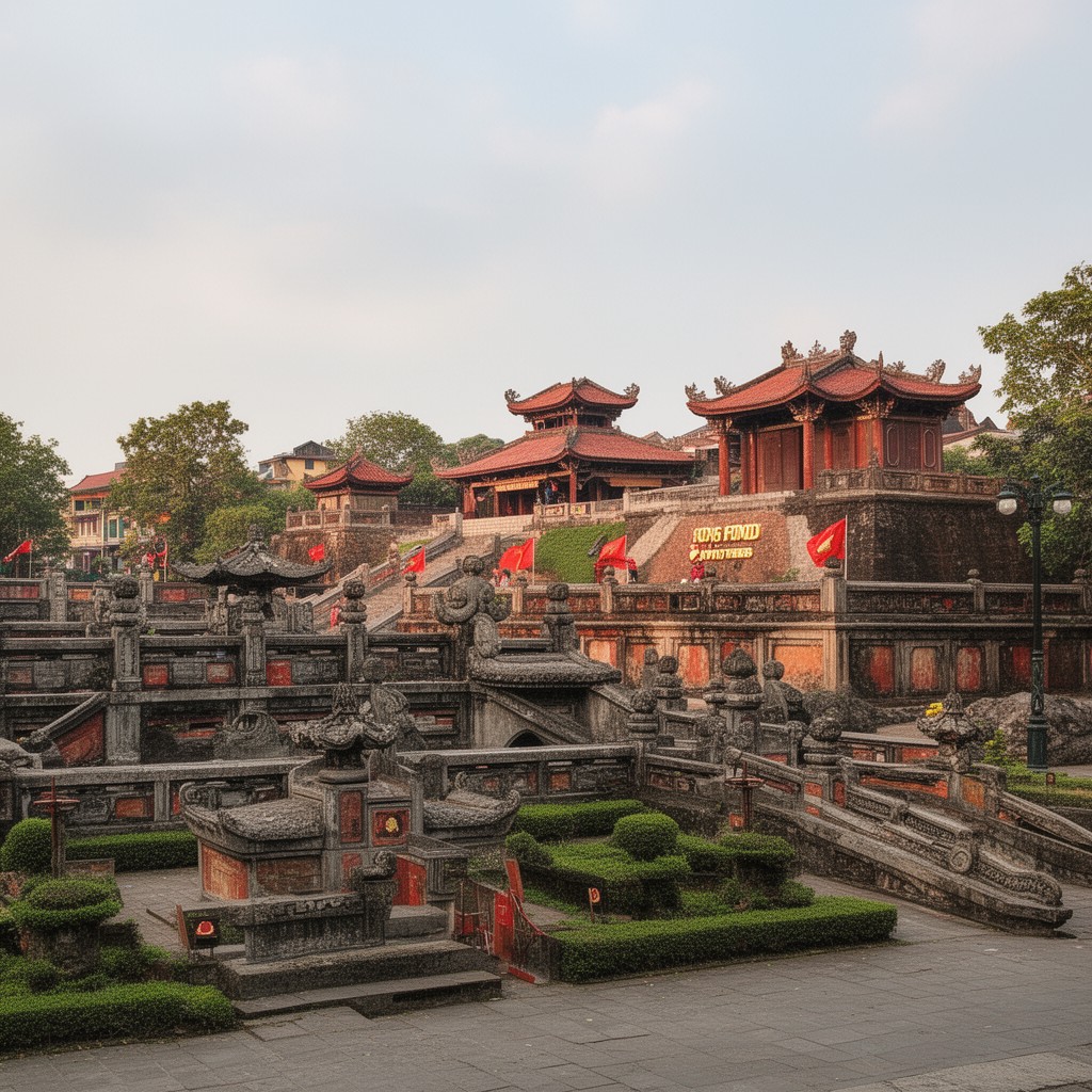 AI-generated illustration of Imperial Citadel of Thăng Long is a UNESCO World Heritage Site