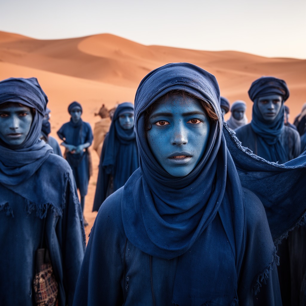AI-generated illustration of Blue People