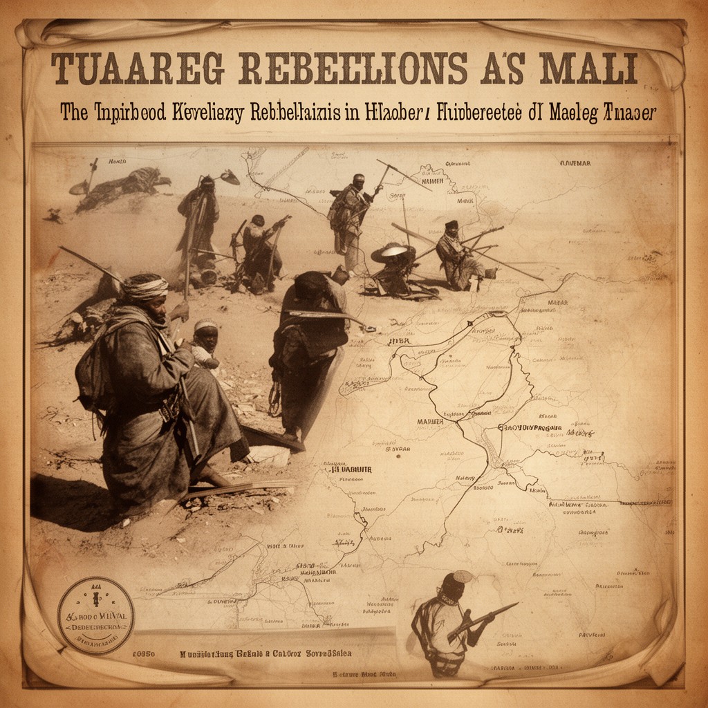AI-generated illustration of Tuareg rebellions in Mali