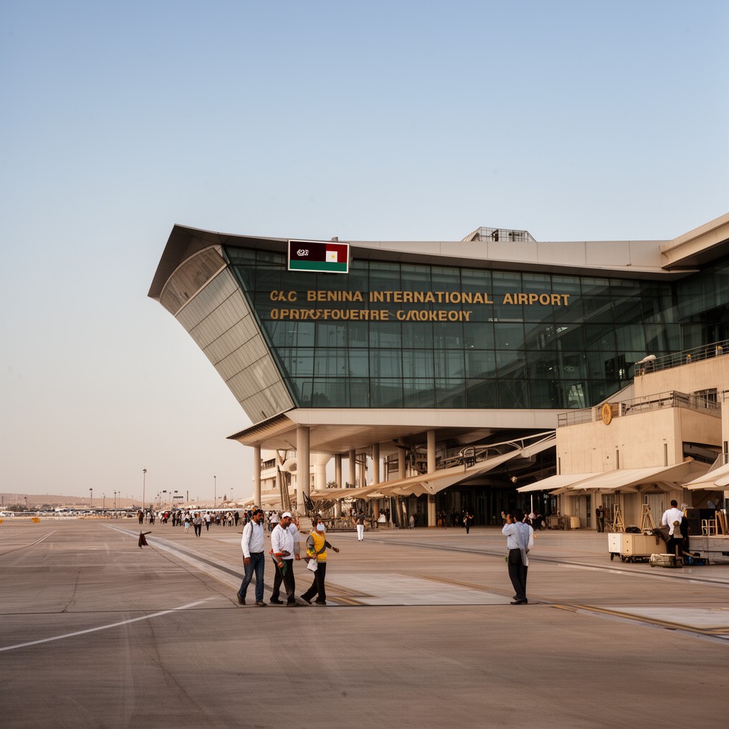 AI-generated illustration of Benina International Airport