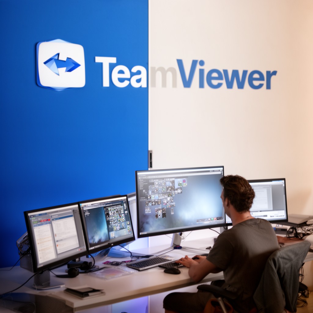 AI-generated illustration of TeamViewer