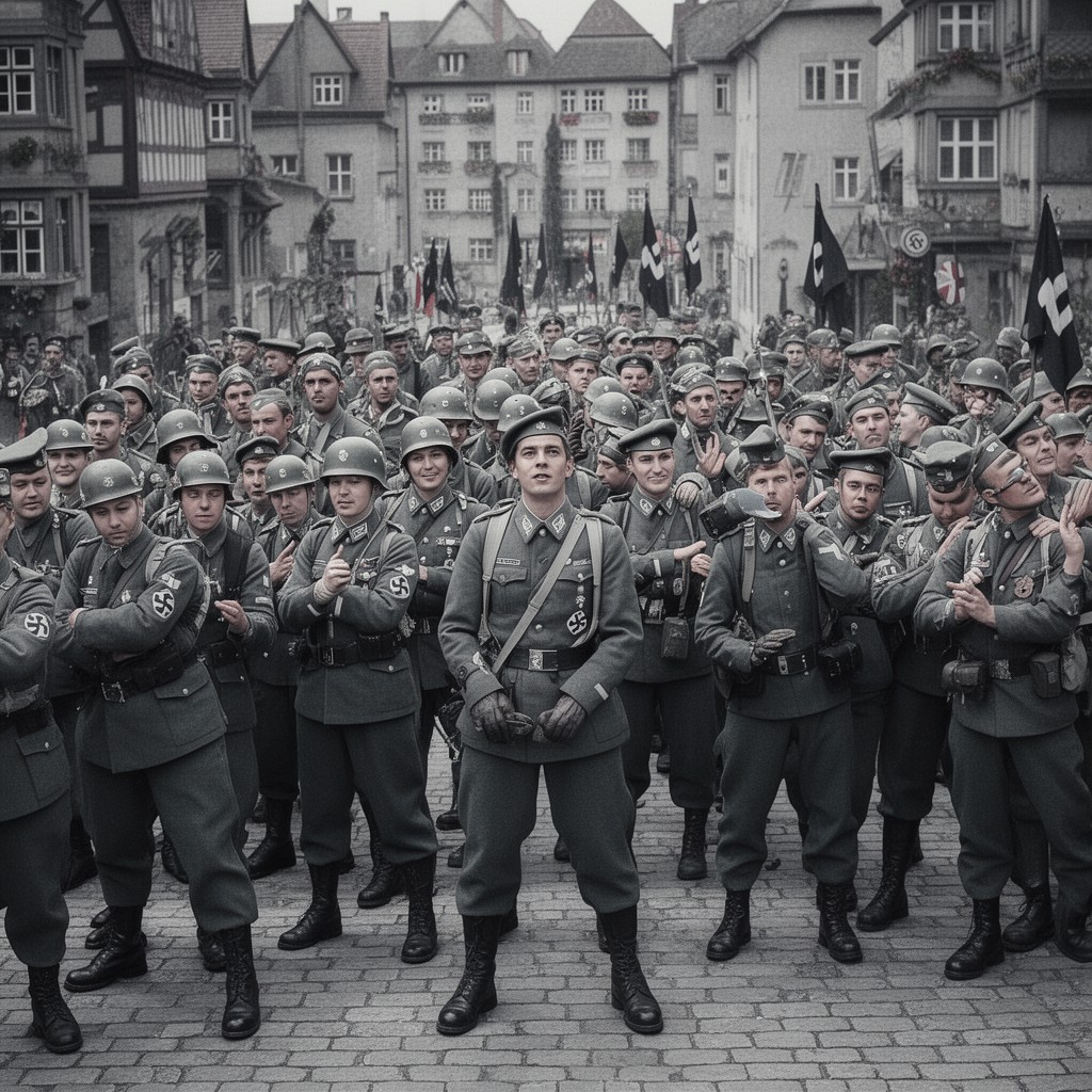 AI-generated illustration of SS units