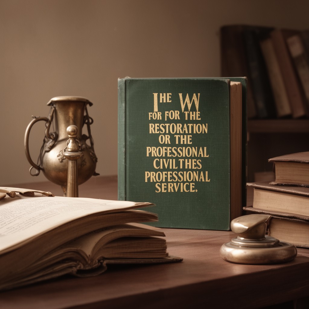 AI-generated illustration of Law for the Restoration of the Professional Civil Service