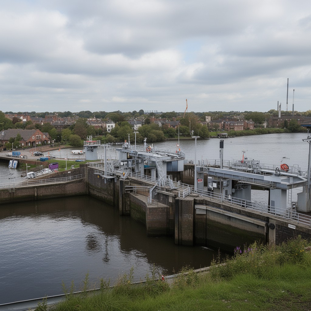 AI-generated illustration of Eastham Lock
