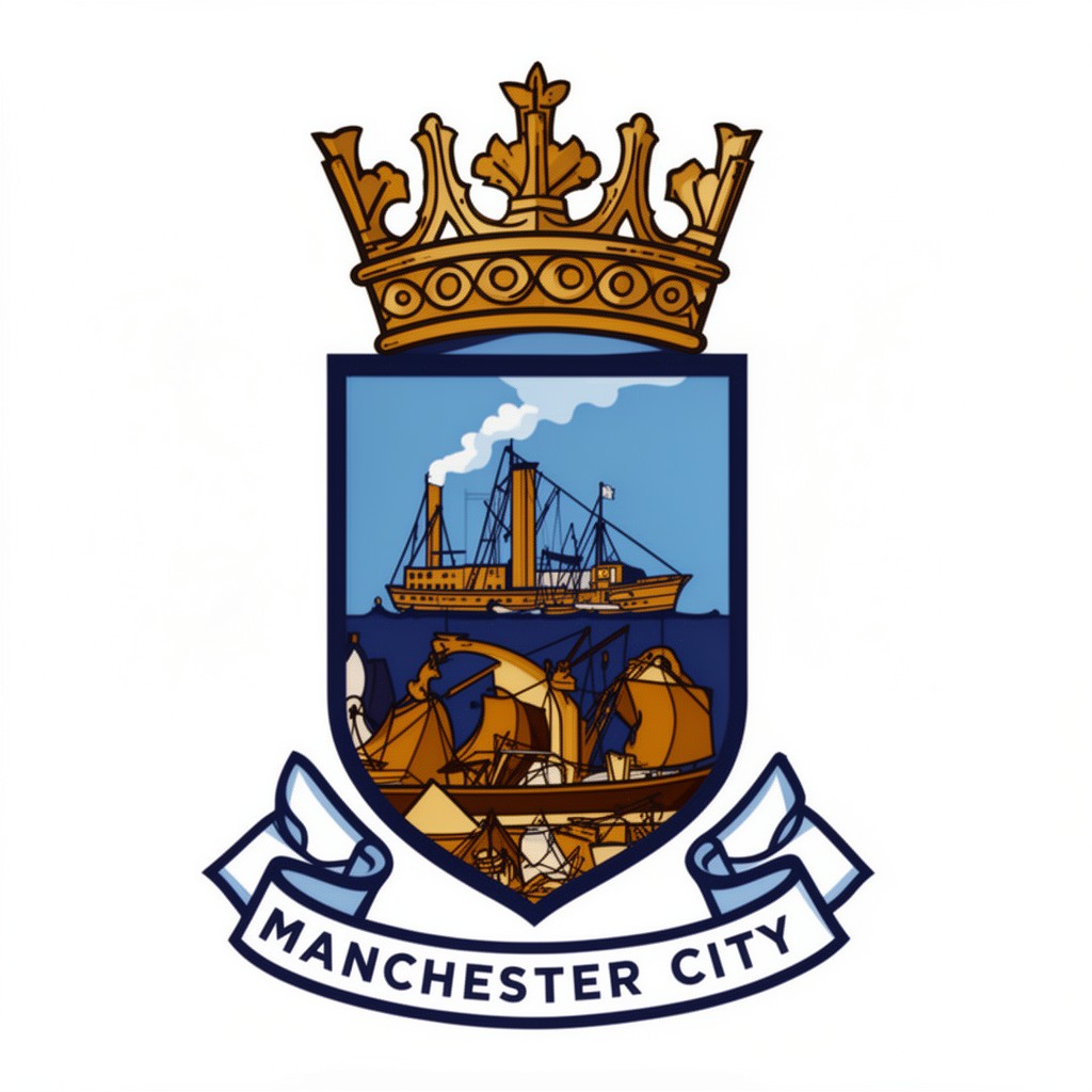 AI-generated illustration of Coat of arms of Manchester City Council