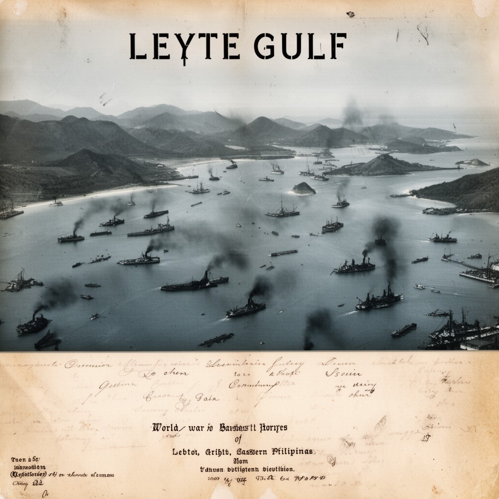 AI-generated illustration of Leyte Gulf
