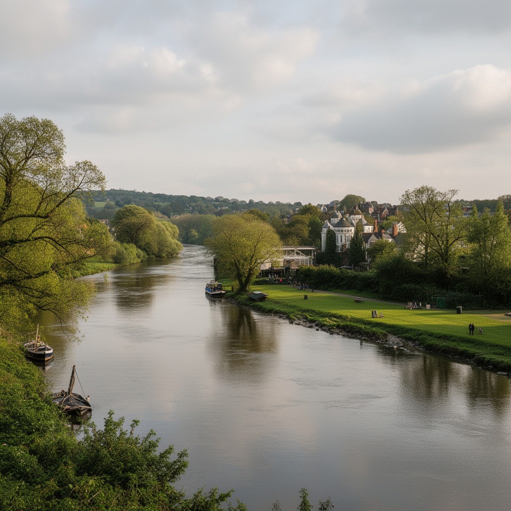 AI-generated illustration of River Medway