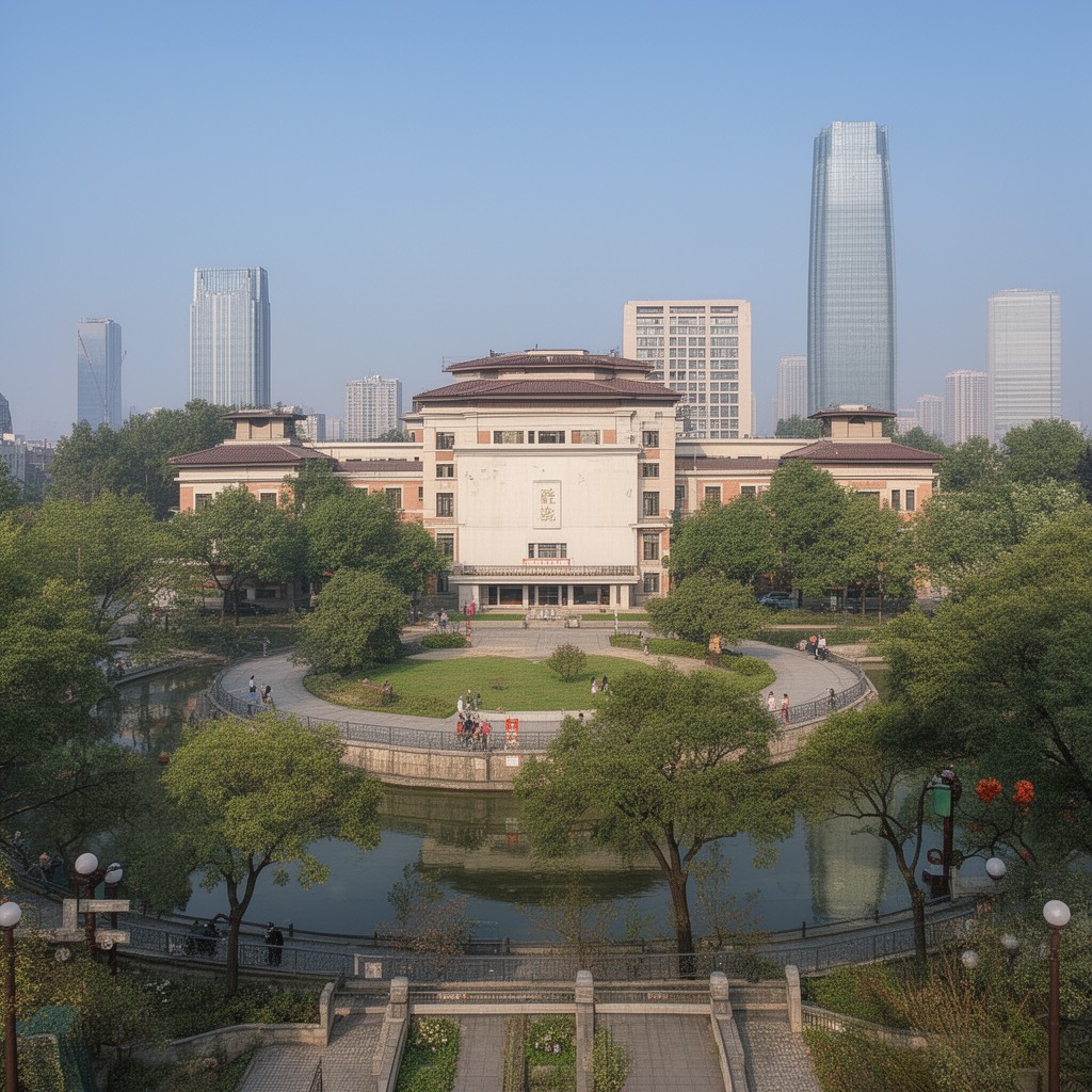 AI-generated illustration of East China Normal University