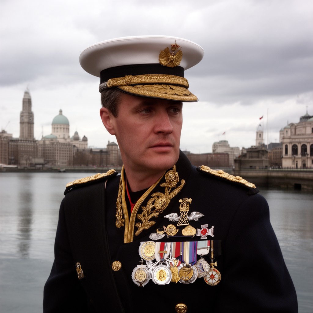 AI-generated illustration of Admiral of the Fleet of the Royal Navy