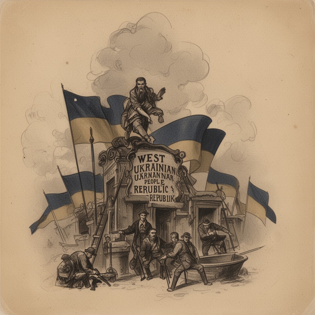AI-generated illustration of West Ukrainian People’s Republic