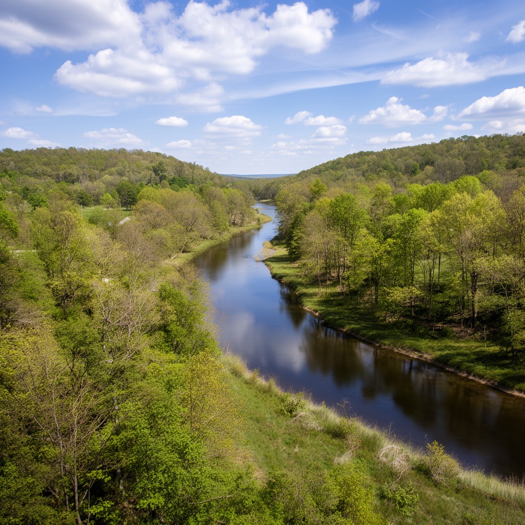 AI-generated illustration of Monocacy River