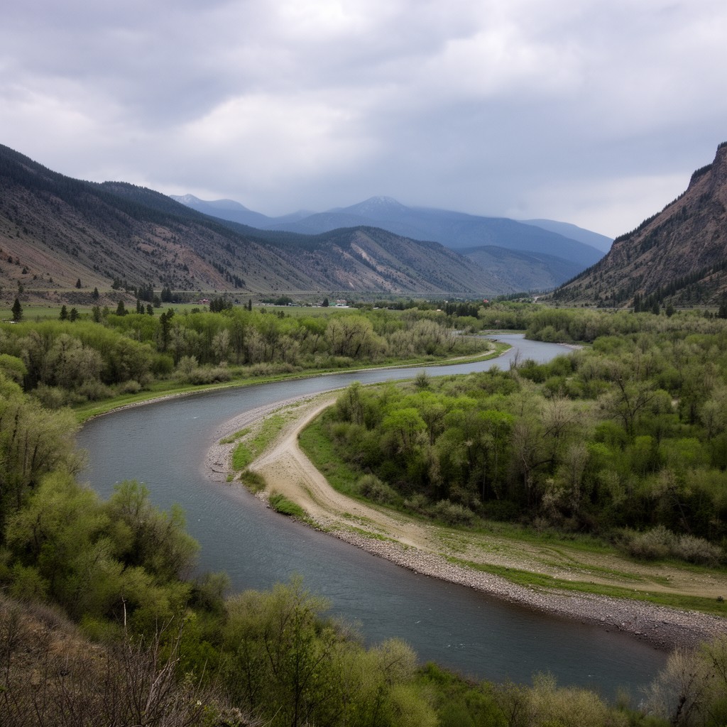 AI-generated illustration of Snake River