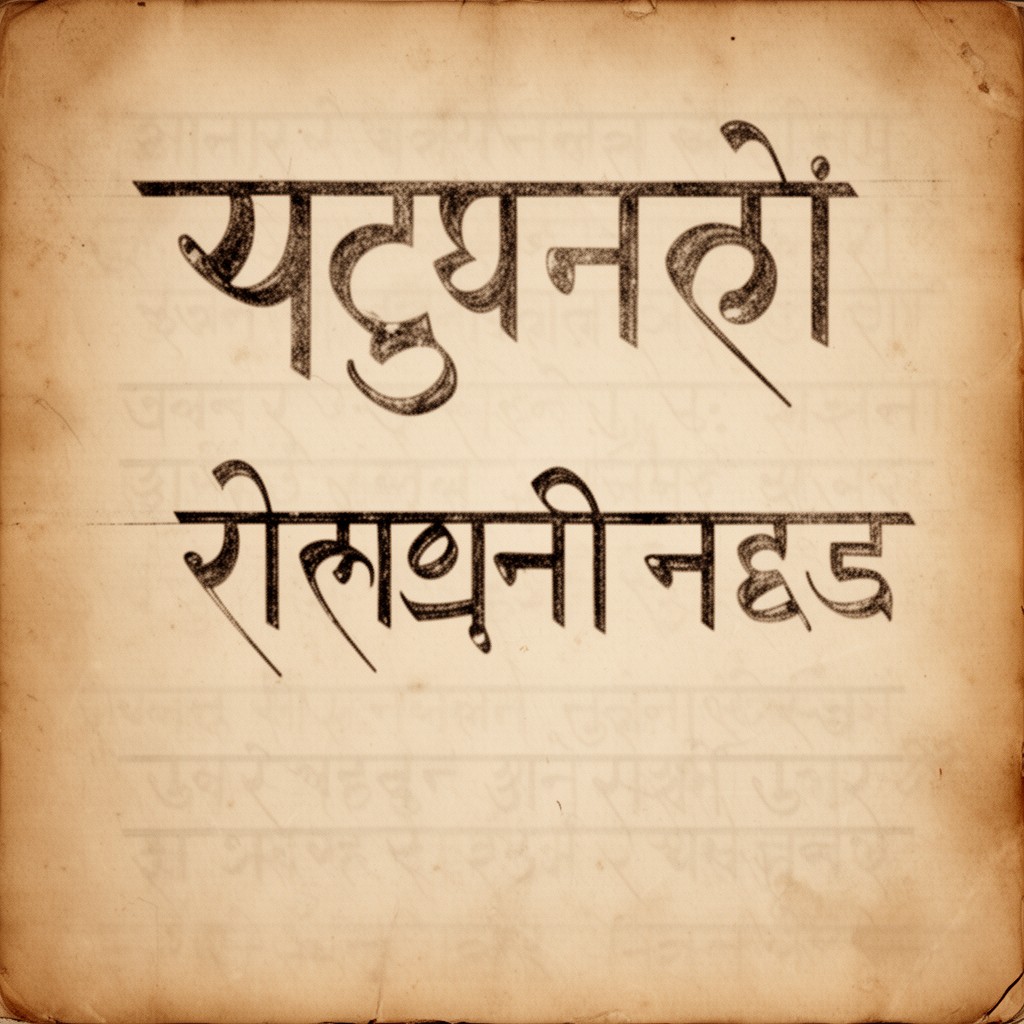 AI-generated illustration of Nagari script