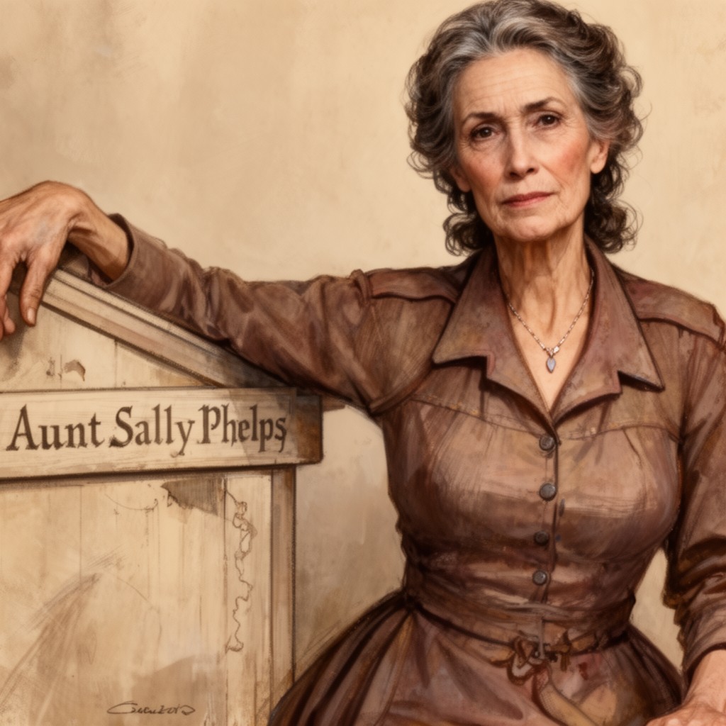 AI-generated illustration of Aunt Sally Phelps