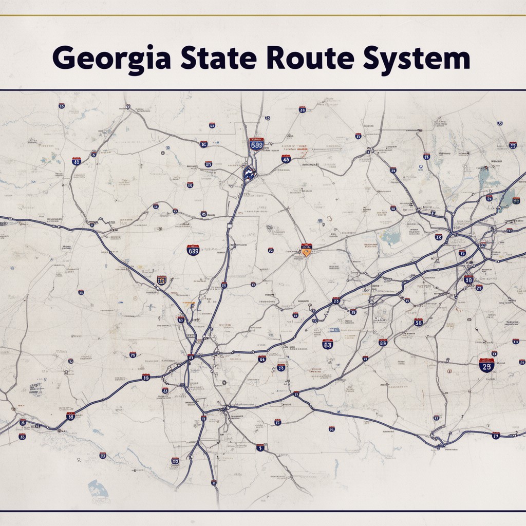 AI-generated illustration of Georgia State Route System