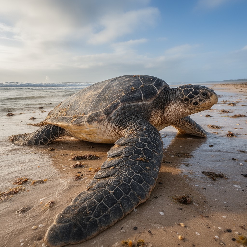 AI-generated illustration of Dermochelys coriacea