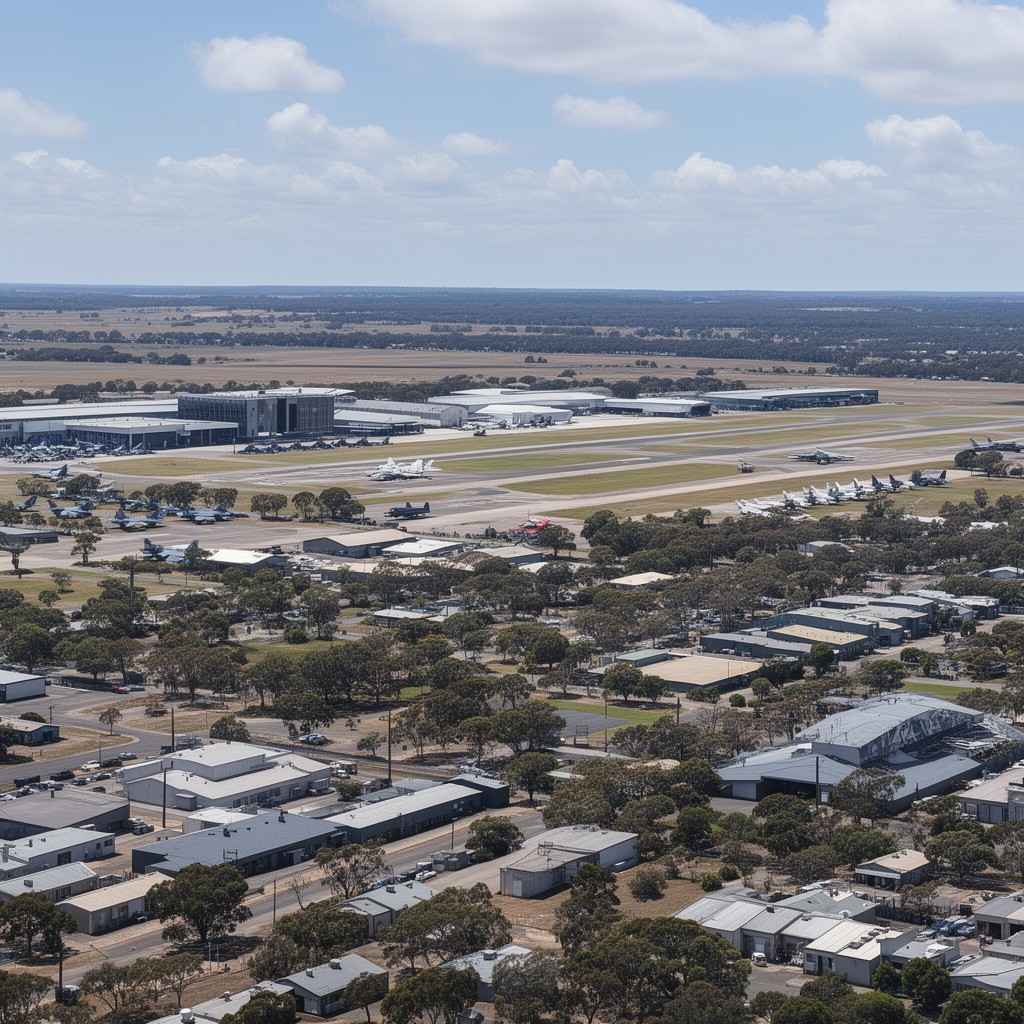 AI-generated illustration of RAAF Base Williamtown