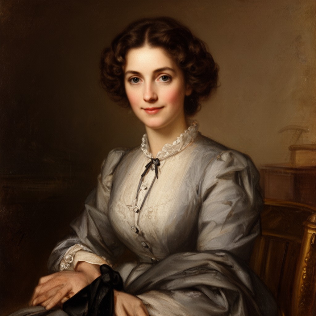AI-generated illustration of Clara Schumann (as dedicatee and performer)