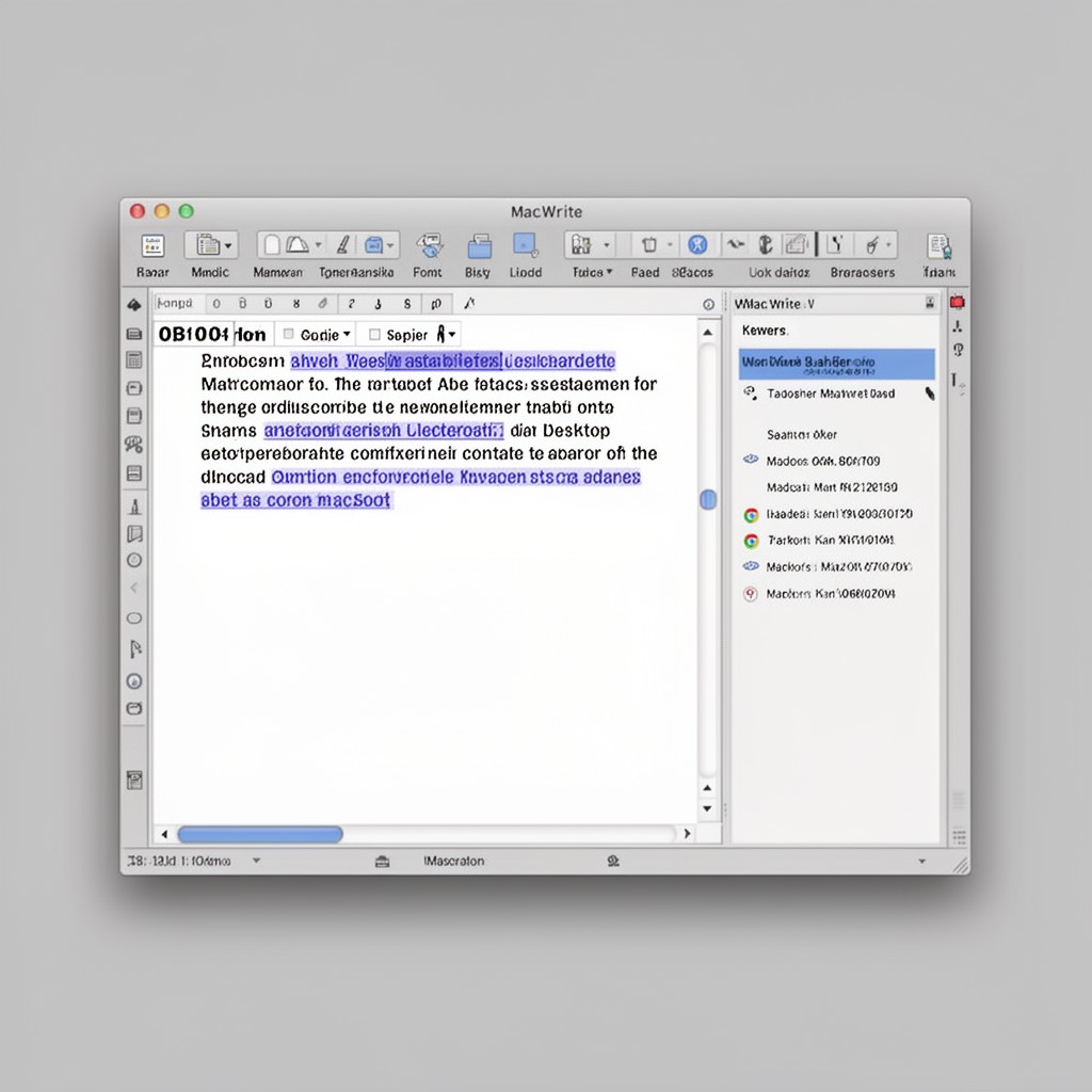 AI-generated illustration of MacWrite