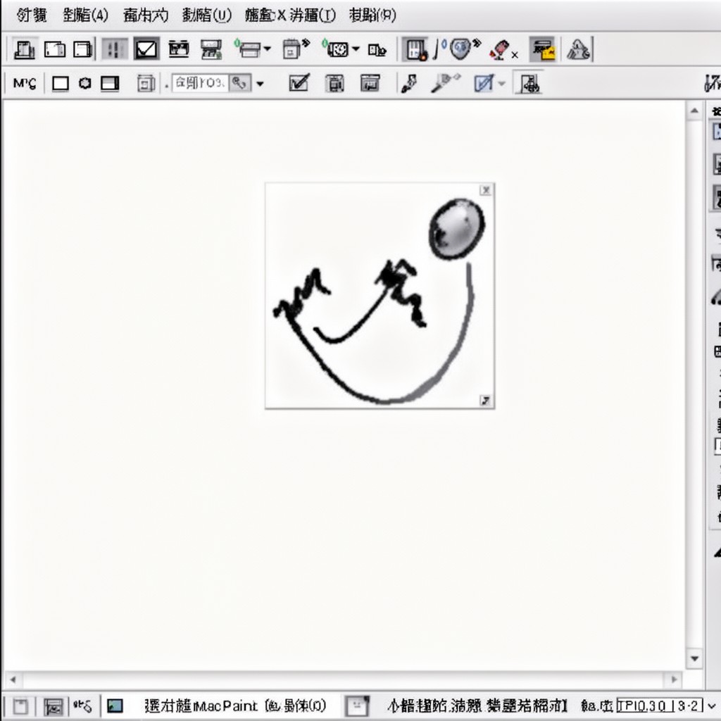 AI-generated illustration of MacPaint