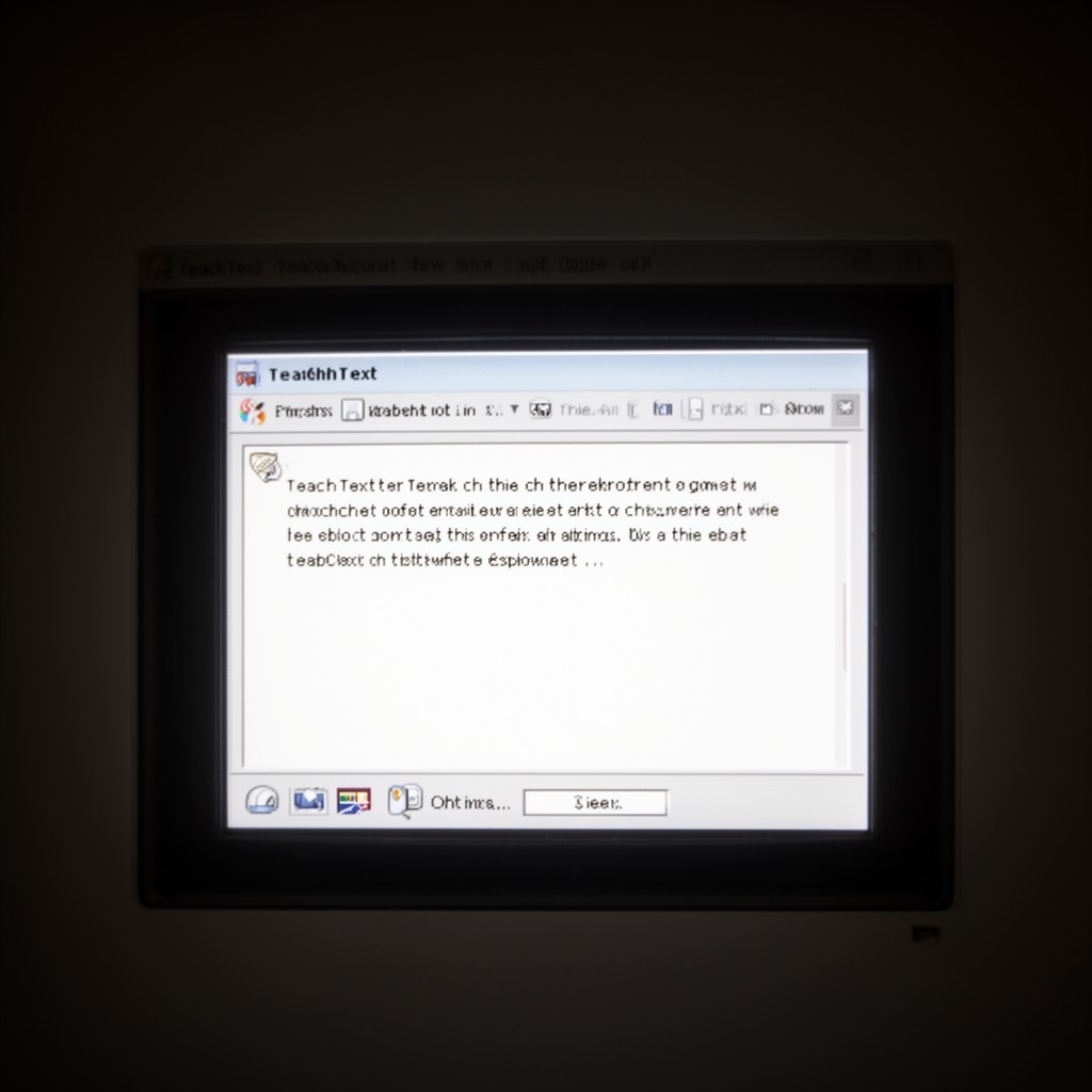 AI-generated illustration of TeachText