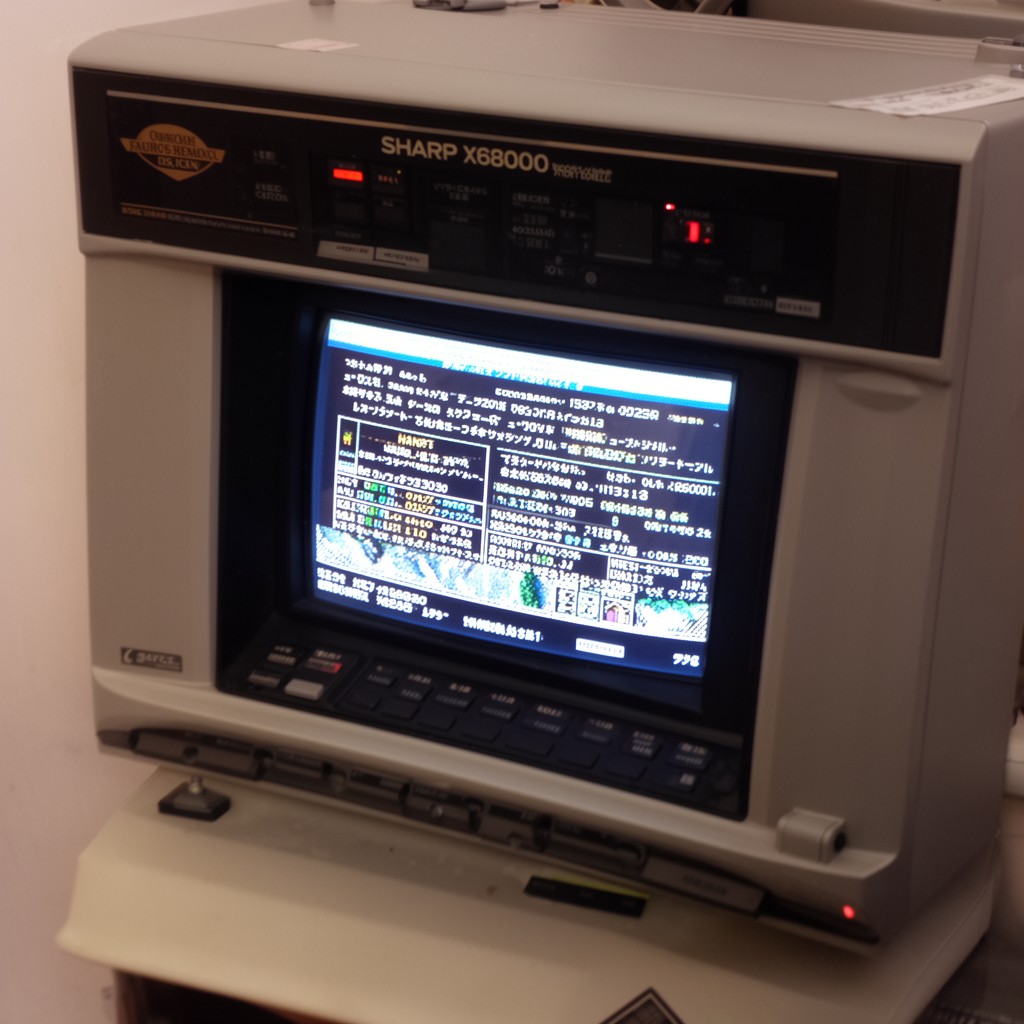 AI-generated illustration of Sharp X68000