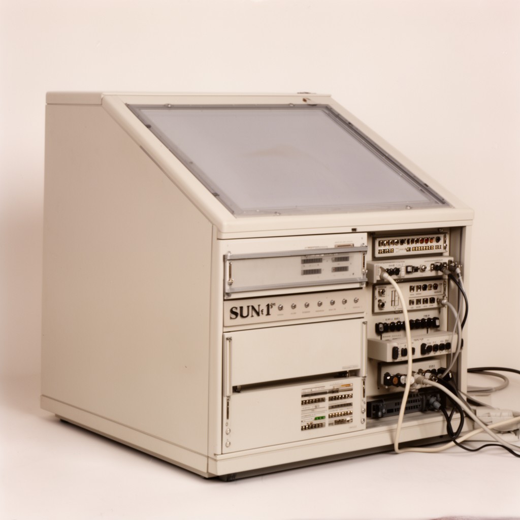 AI-generated illustration of Sun-1 workstation