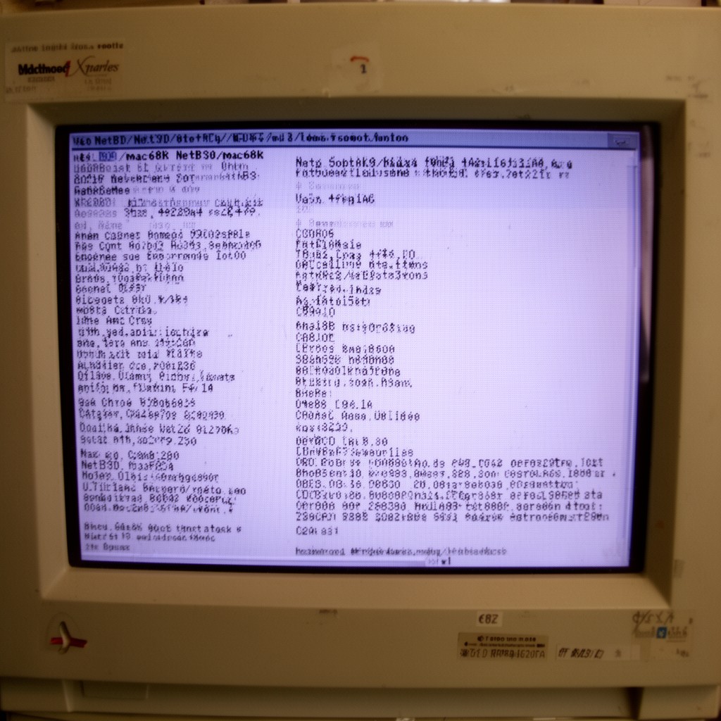 AI-generated illustration of NetBSD/mac68k