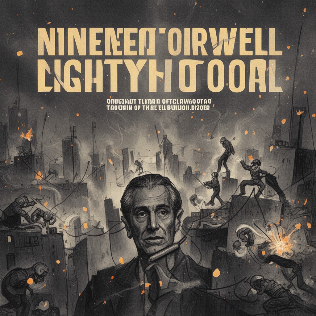 AI-generated illustration of George Orwell's novel Nineteen Eighty-Four