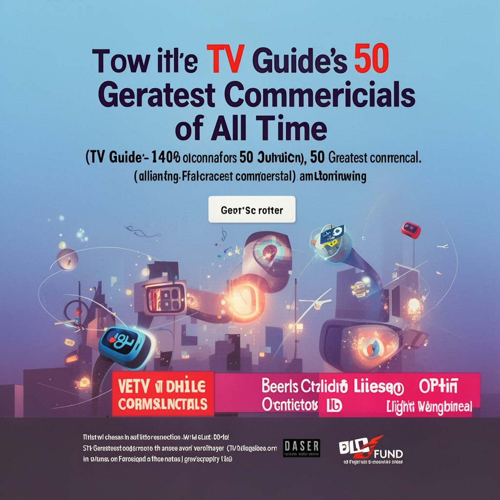 AI-generated illustration of TV Guide's 50 Greatest Commercials of All Time
