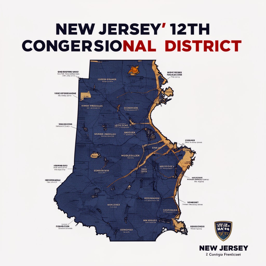 AI-generated illustration of New Jersey's 12th congressional district
