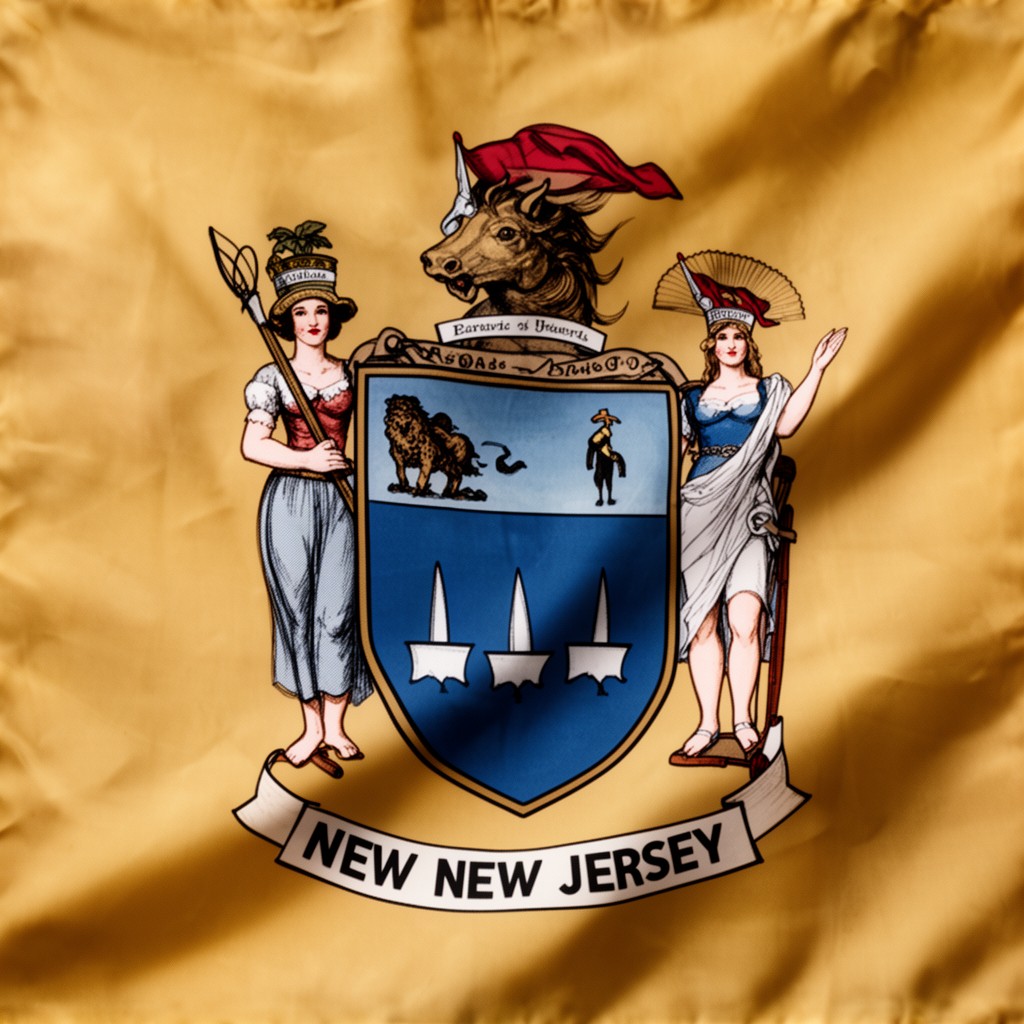 AI-generated illustration of Flag of New Jersey