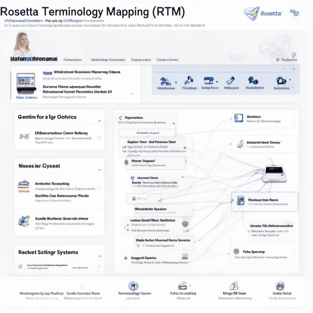 AI-generated illustration of Rosetta Terminology Mapping (RTM)